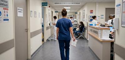Une infirmière se déplace dans un service de gynécologie