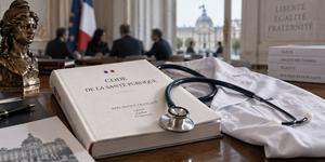 Dans un bureau de l'adminisatration de la santé à Paris