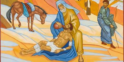 Le bon samaritain vient au secours du malheureux