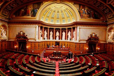 L'hémicycle du Sénat où sera discuté la loi Fin de vie