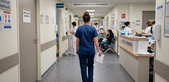 Une infirmière se déplace dans un service de gynécologie