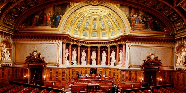 L'hémicycle du Sénat où sera discuté la loi Fin de vie