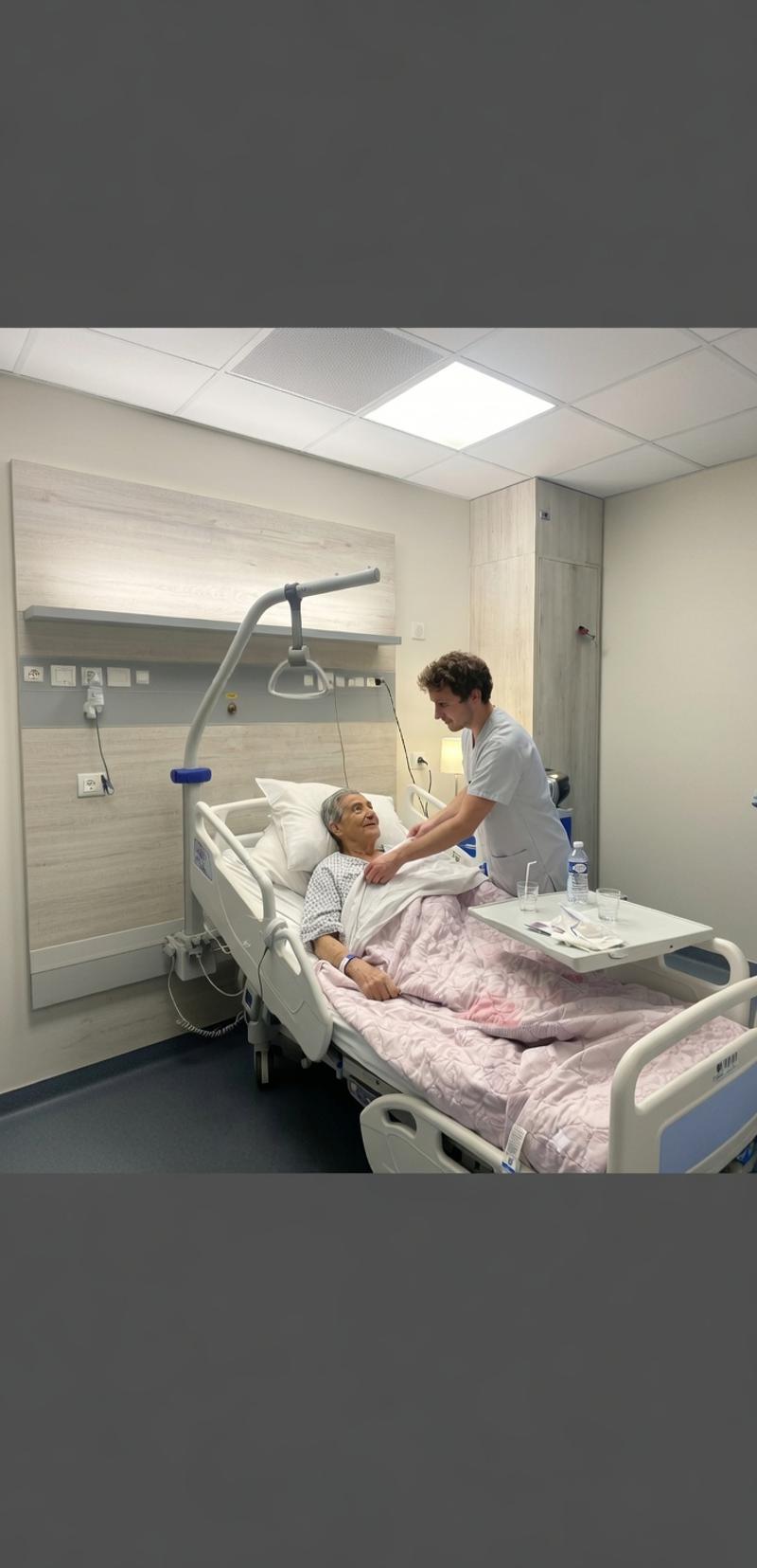 Un soignant accompagne une personne en fin de vie